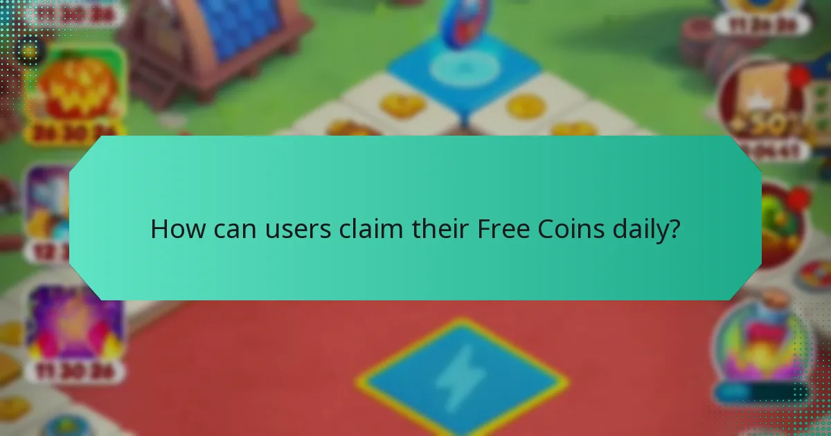 How can users claim their Free Coins daily?