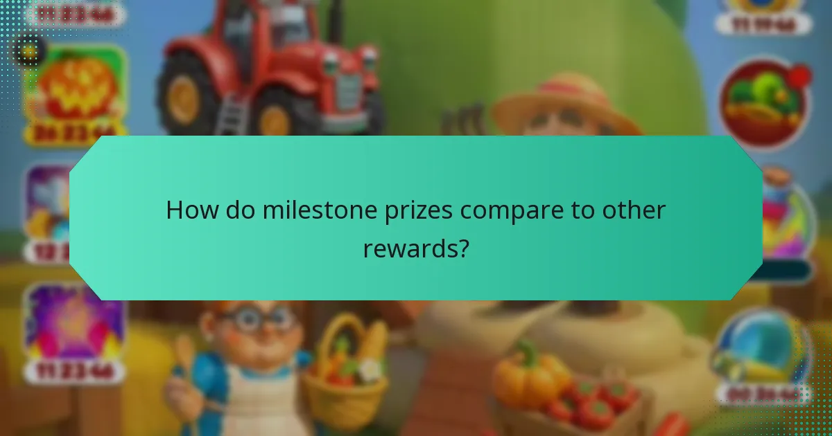 How do milestone prizes compare to other rewards?