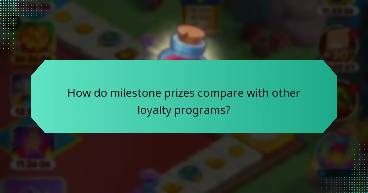 How do milestone prizes compare with other loyalty programs?