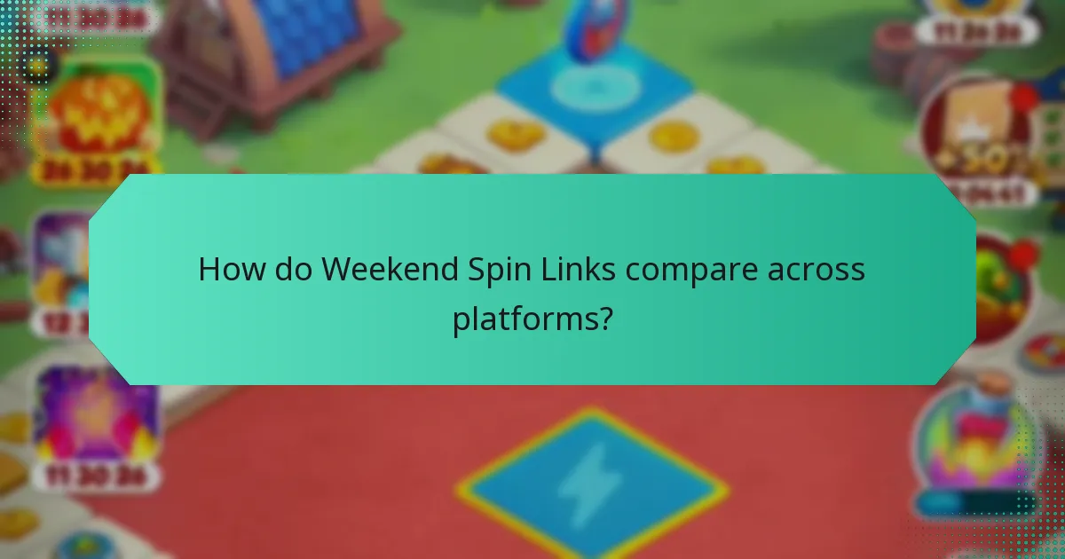 How do Weekend Spin Links compare across platforms?