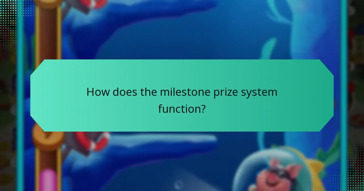 How does the milestone prize system function?