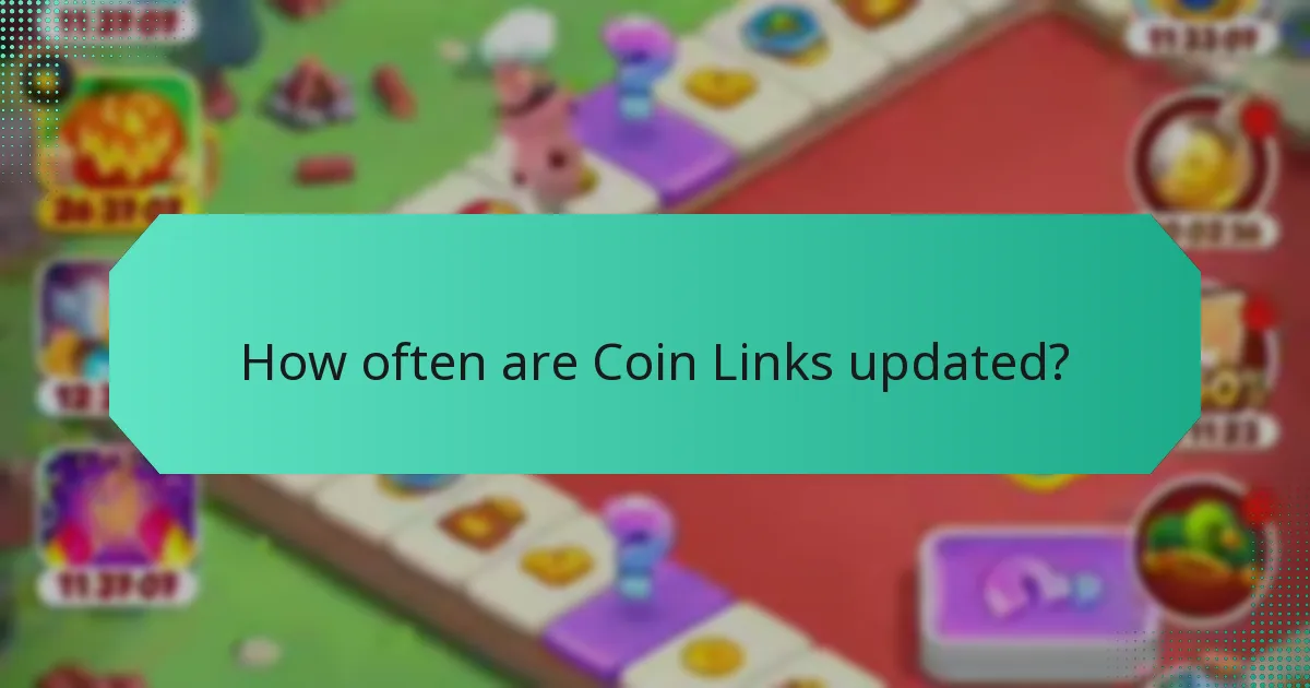 How often are Coin Links updated?