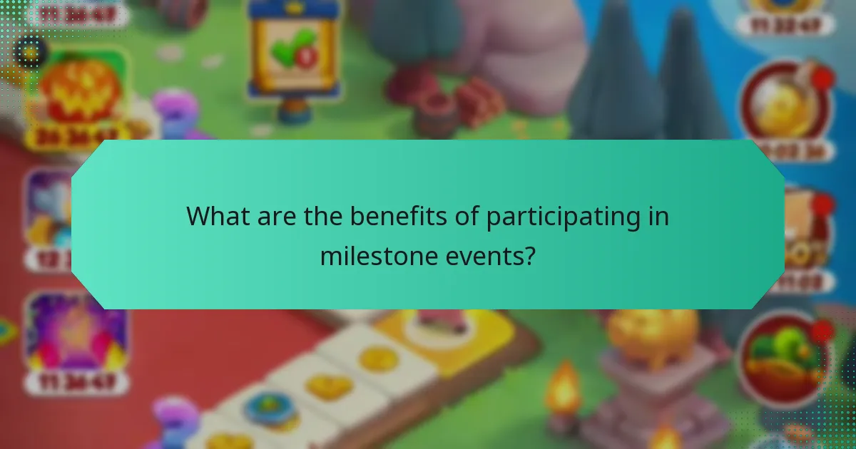What are the benefits of participating in milestone events?